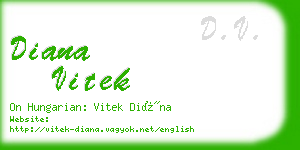 diana vitek business card